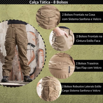 calça tática masculina coyote 