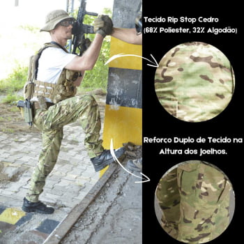 calça tática masculina multicam