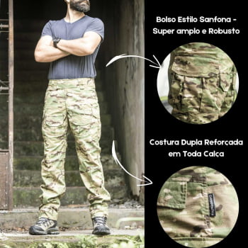 calça tática masculina multicam