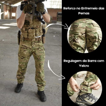 calça tática masculina multicam