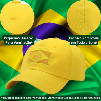 Boné Brasil Amarelo