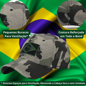 Boné Brasil Camuflado Preto