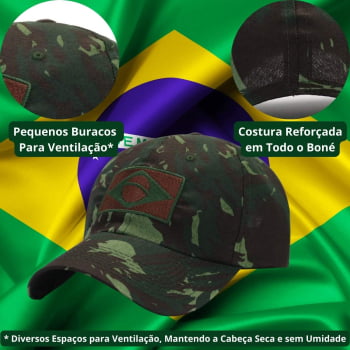 Boné Brasil Camuflado Selva