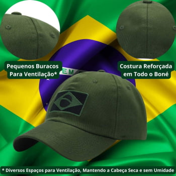 Boné Brasil Verde Militar