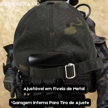 Boné Tático Multicam Black