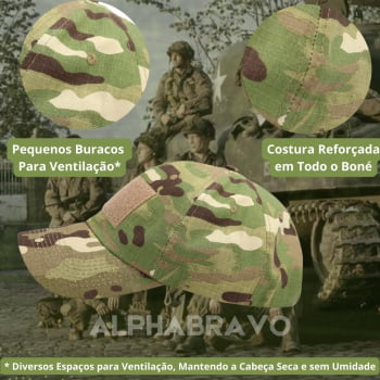 Boné Tático Multicam