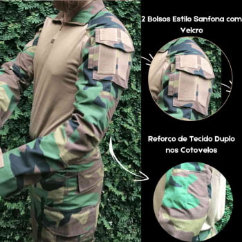 Combat Shirt Woodland Alpha Bravo