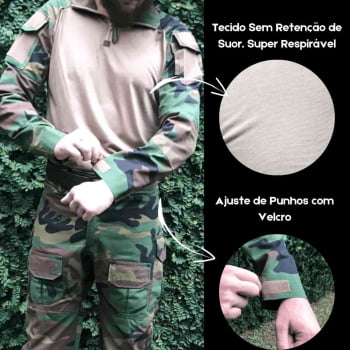 Combat Shirt Woodland Alpha Bravo